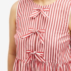 GANNI Women's Mini Bow Tie Dress in Barbados Cherry