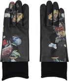UNDERCOVER Black Seasonal Print Gloves