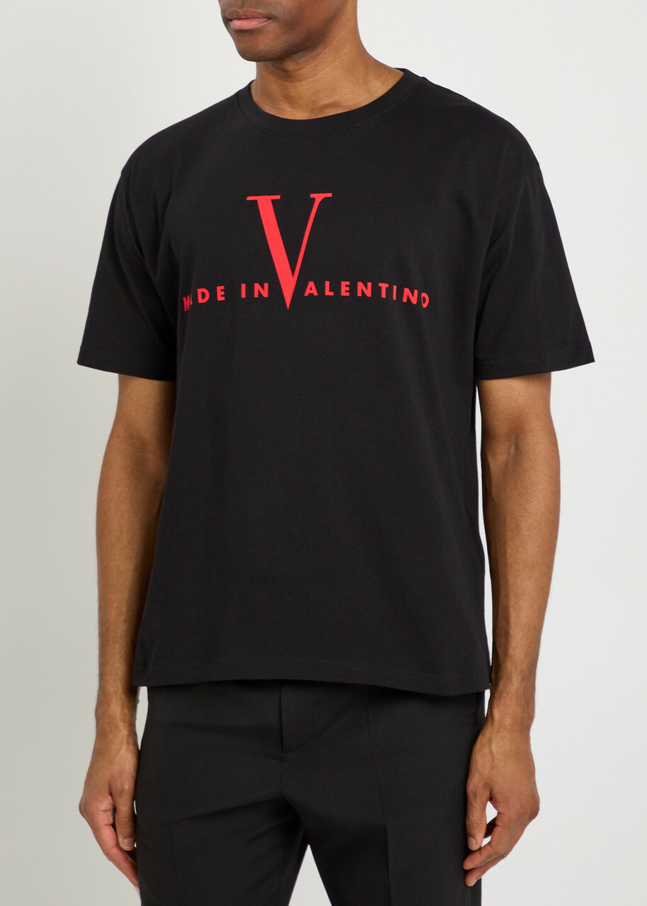 Valentino Garavani Logo-print Cotton T-shirt Black