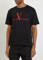Valentino Garavani Logo-print Cotton T-shirt Black