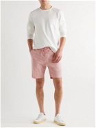 HUGO BOSS - Kenso Wide-Leg Stretch-Cotton Poplin Drawstring Shorts - Pink