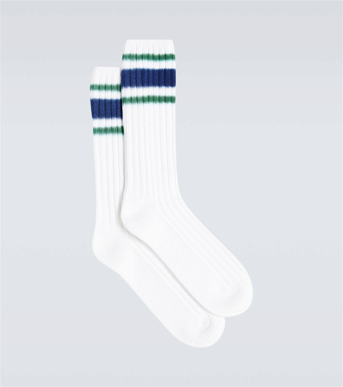 Sacai Striped cotton-blend socks