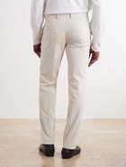Rubinacci - Modaluca Tapered Cotton-Corduroy Trousers - Neutrals