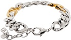 Valentino Garavani Silver & Gold VLogo Bracelet