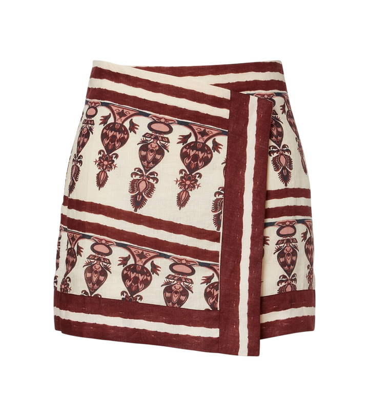 Photo: Johanna Ortiz Printed linen wrap skirt