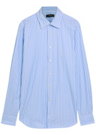 Slowear Striped Cotton-poplin Shirt Blue
