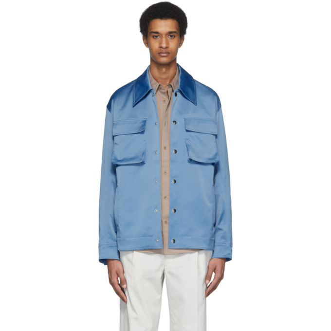 Tibi Blue Duchesse Workmens Jacket