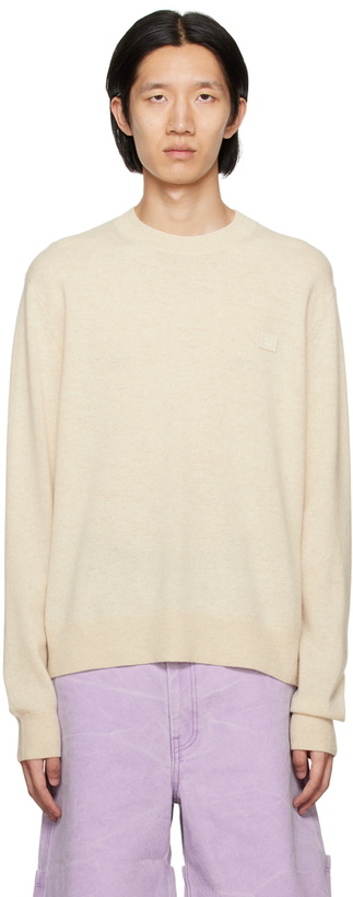 Photo: Acne Studios Beige Patch Sweater