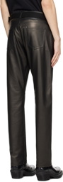 VTMNTS Black Five-Pocket Leather Pants