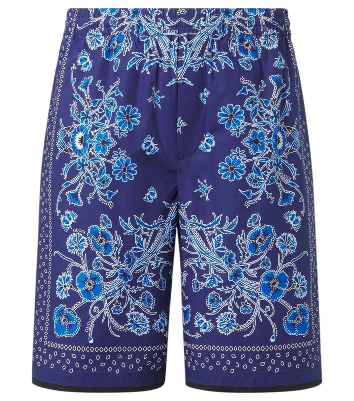 Photo: Gucci Floral cotton Bermuda shorts
