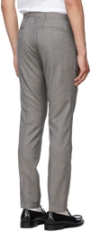 Paul Smith Brown & Grey Mini-Check Wool Trousers