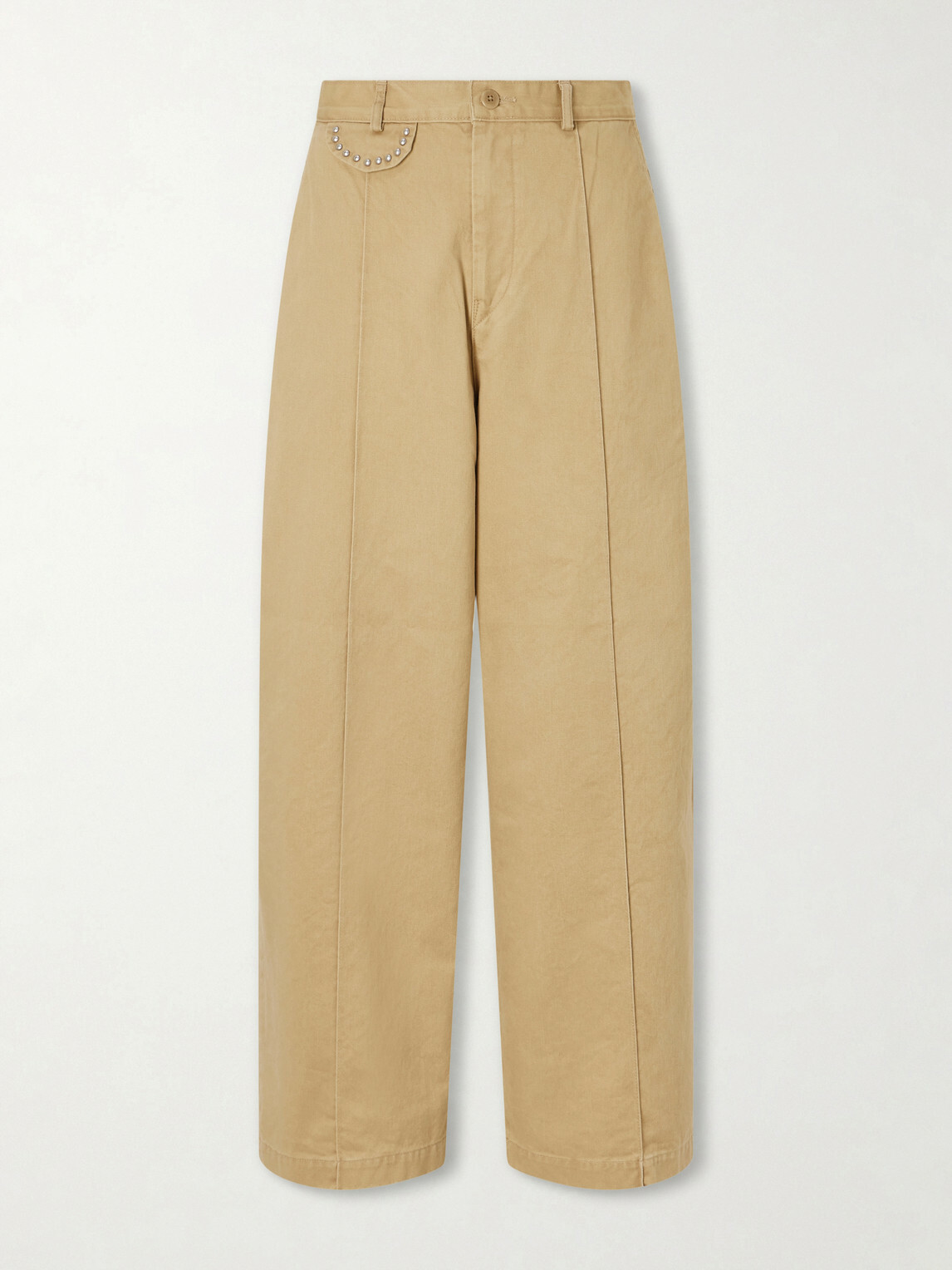KAPITAL - Boogie Day Straight-Leg Panelled Cotton-Twill Trousers - Neutrals