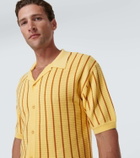 King & Tuckfield Striped wool bowling shirt