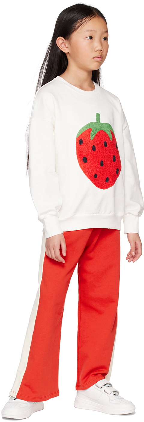 Mini Rodini Kids White Strawberry Sweatshirt
