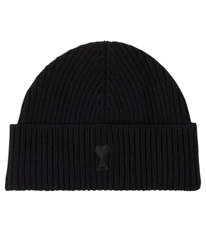 Photo: Ami Paris Ami de Cœur virgin wool beanie