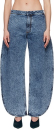 ALAÏA Blue Petal Jeans