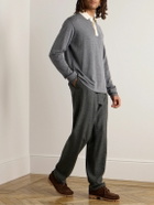 De Bonne Facture - Tapered Pleated Checked Wool Trousers - Gray