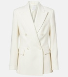 Eleventy Double-breasted wool and cashmere blazer