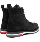 Moncler - New Vancouver Shearling-Lined Suede Boots - Men - Black