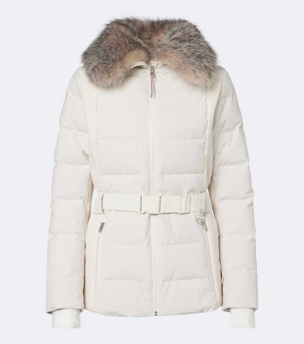 Yves Salomon Belted shearling-trimmed down ski jacket