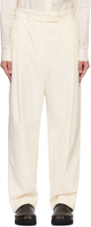 TOTEME Off-White Deep Pleat Trousers