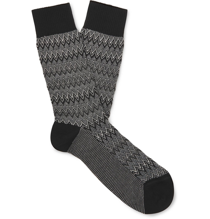 Photo: Missoni - Crochet-Knit Cotton-Blend Socks - Black