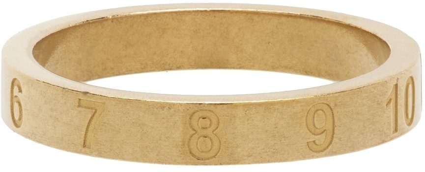 Maison Margiela Gold Slim Numbers Ring Maison Margiela