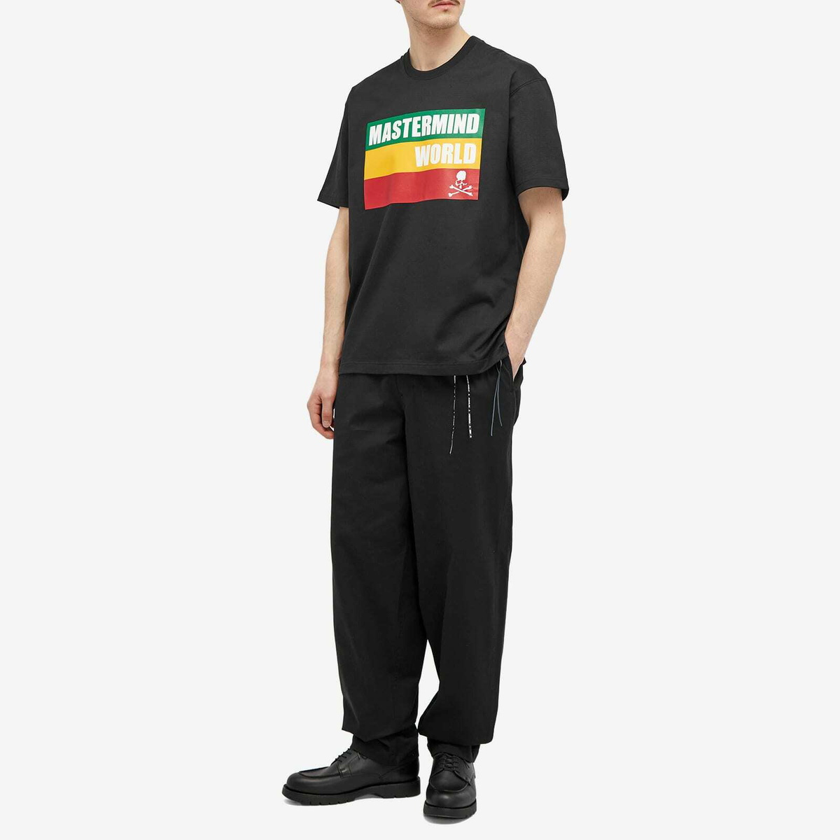 MASTERMIND WORLD Men's Rasta Print T-Shirt in Black MASTERMIND WORLD