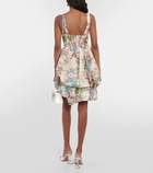 Zimmermann Matchmaker floral linen and silk minidress