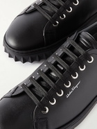 Salvatore Ferregamo - Cube Leather Sneakers - Black