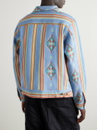 Kardo - Marvin Cotton-Jacquard Trucker Jacket - Blue