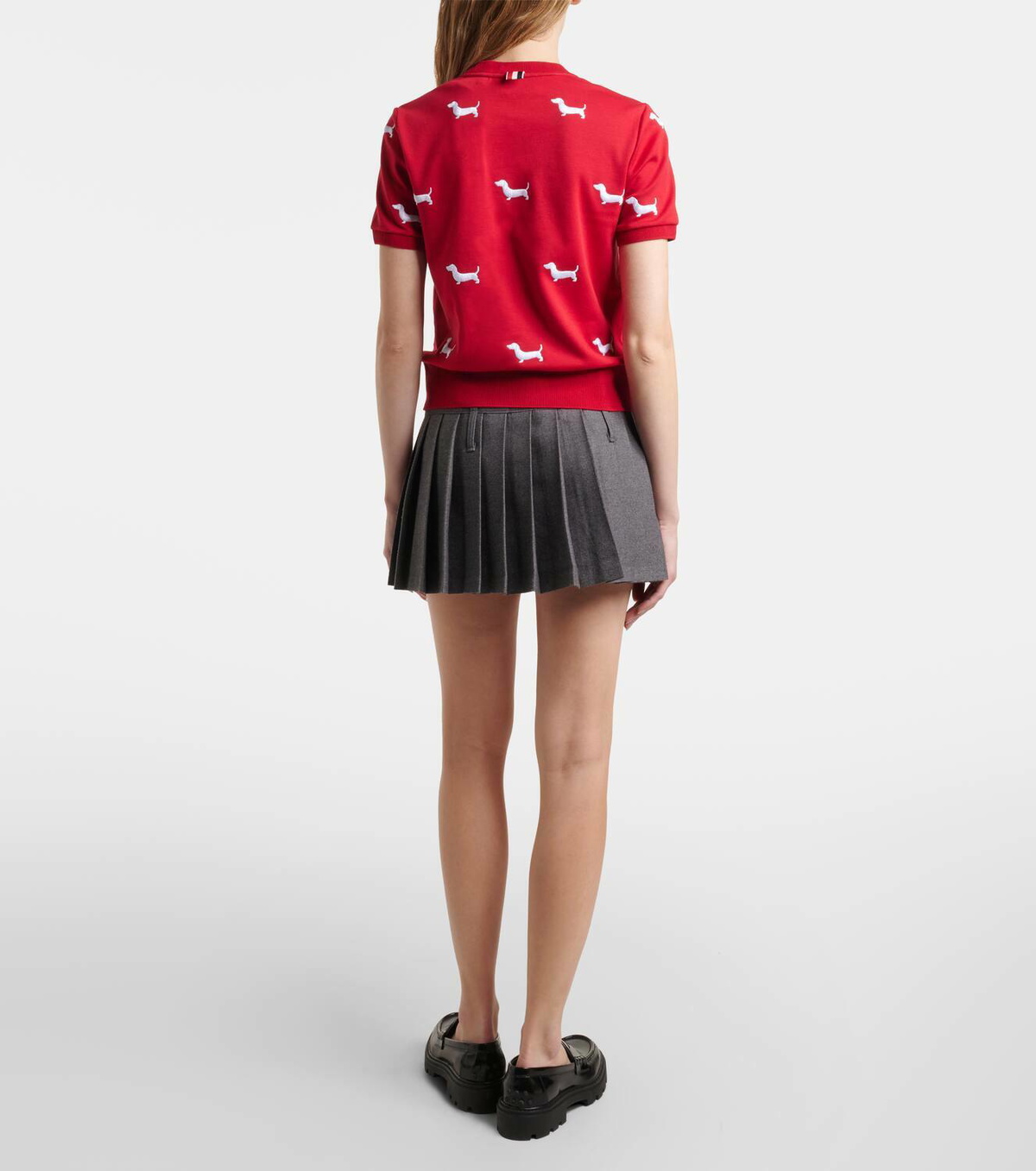 Thom Browne Embroidered cotton top