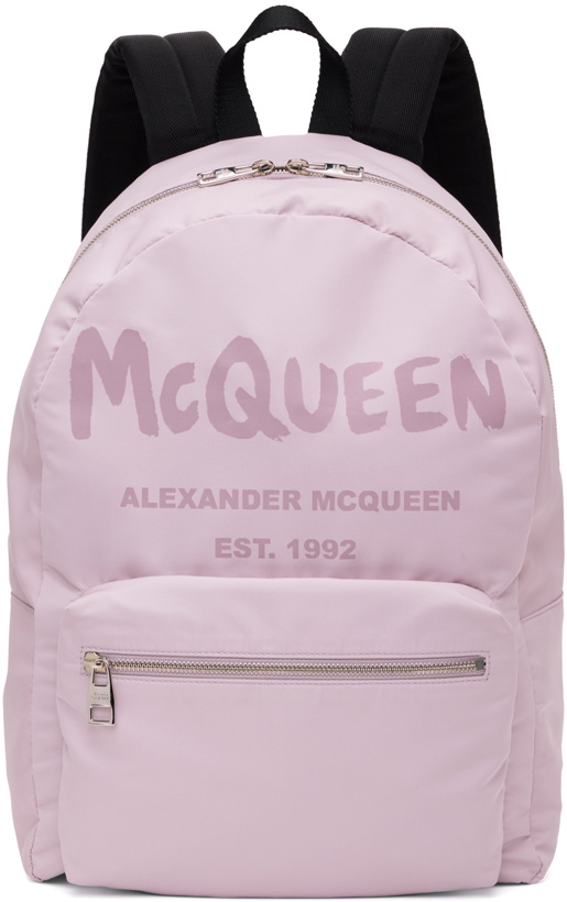 Photo: Alexander McQueen Purple Graffiti Metropolitan Backpack