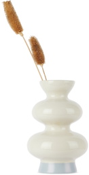 Marloe Marloe Off-White Fractured Gloss Ellery Vase