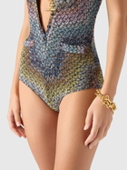 Missoni - Zig zag one-piece swimsuit with sequin application, Women, Multicoloured