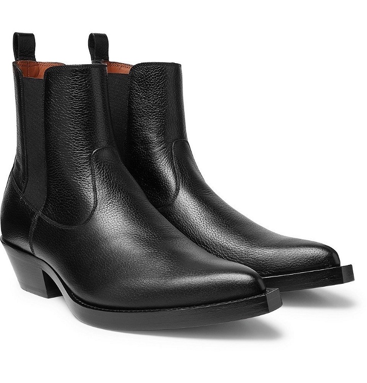 Photo: Givenchy - Texas Full-Grain Leather Chelsea Boots - Men - Black