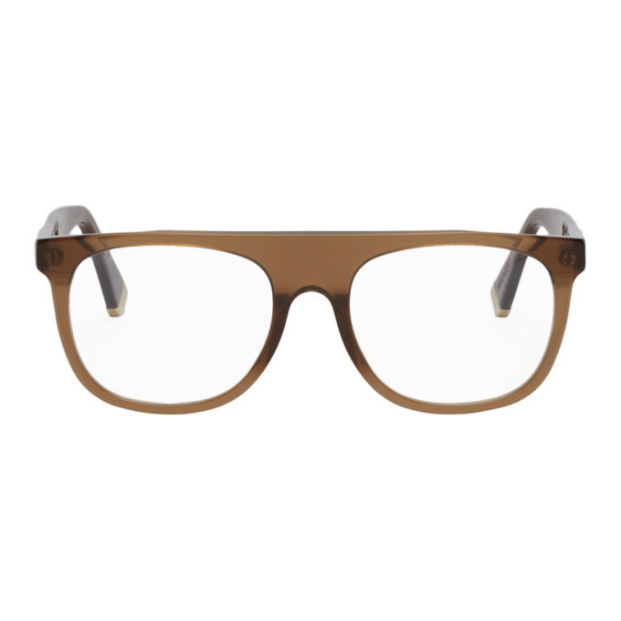 Photo: RETROSUPERFUTURE Brown Flat Top Glasses