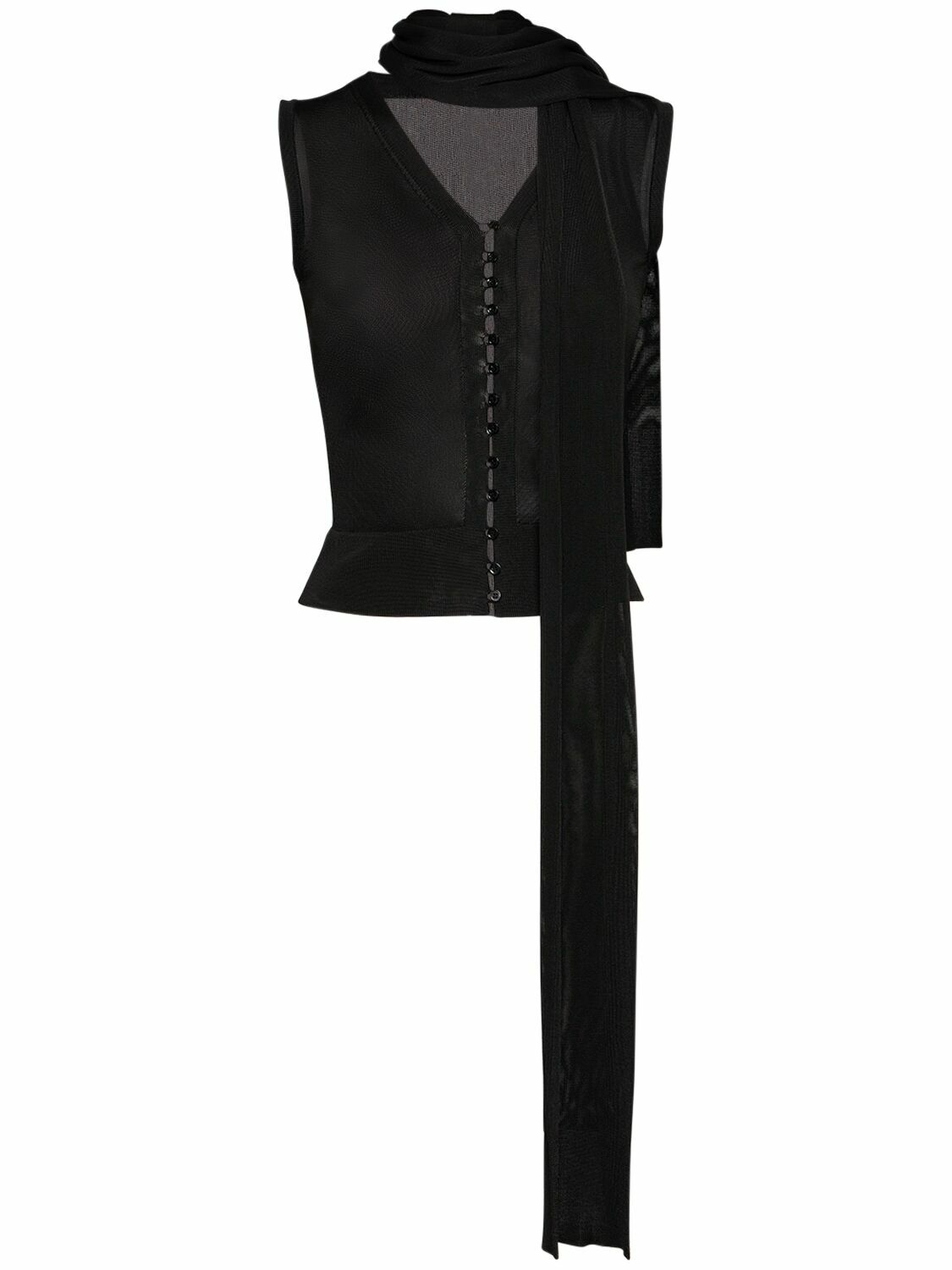JACQUEMUS - Le Haut Maestra Knit Scarf Top Jacquemus