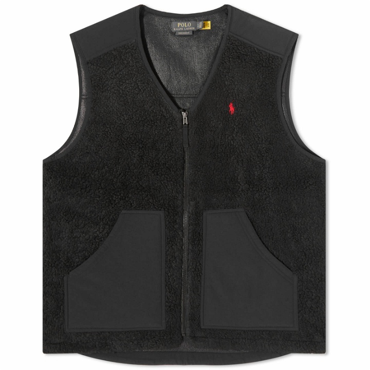 Photo: Polo Ralph Lauren Men's Hi-Pile Fleece Vest in Polo Black