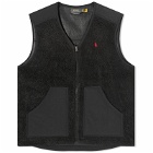 Polo Ralph Lauren Men's Hi-Pile Fleece Vest in Polo Black