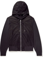 TOM FORD - Suede and Wool Hooded Jacket - Black