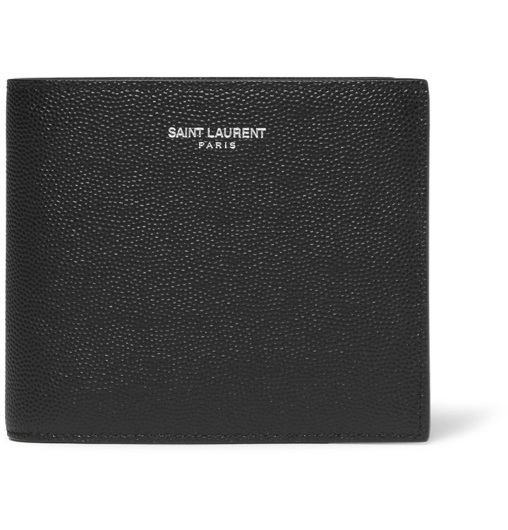 Photo: SAINT LAURENT - Pebble-Grain Leather Billfold Wallet - Black