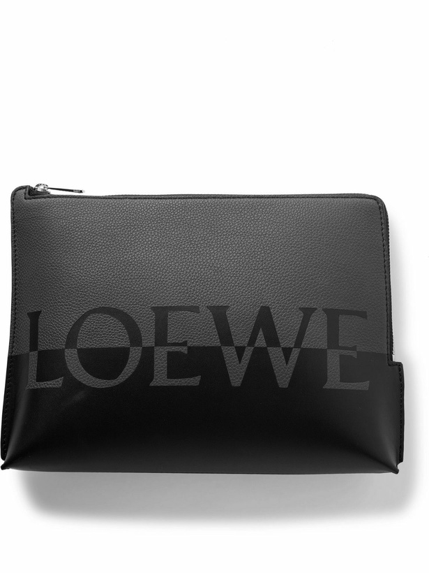 Photo: Loewe - Logo-Print Pebble-Grain Leather Pouch