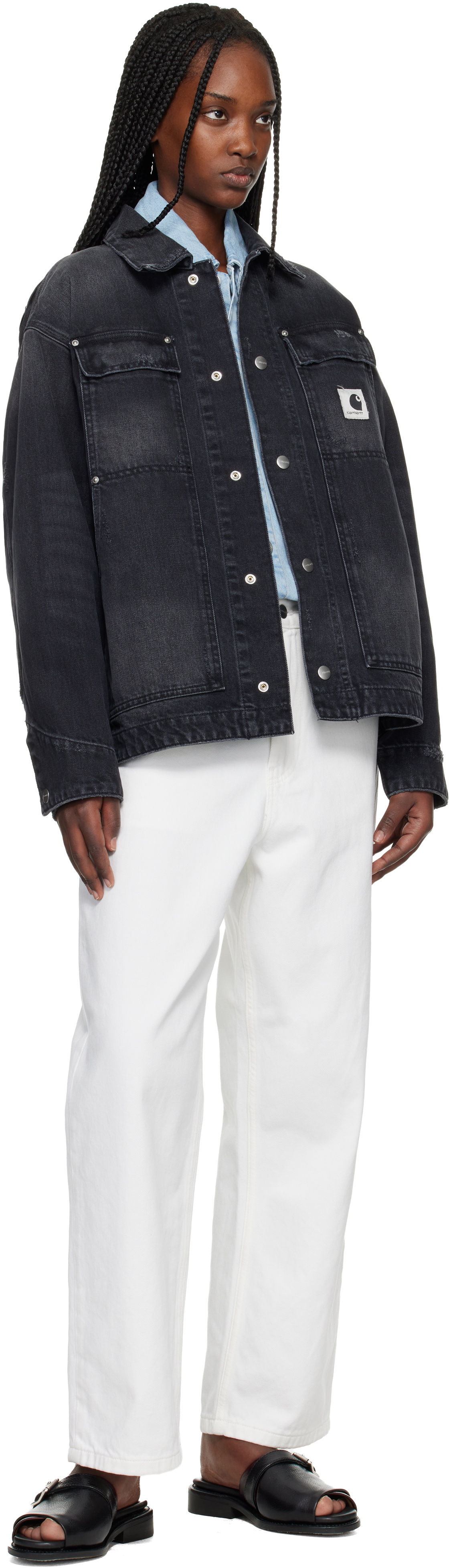 Carhartt Work In Progress Black Arctic Denim Jacket