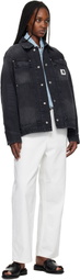 Carhartt Work In Progress Black Arctic Denim Jacket