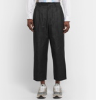 Comme des Garçons HOMME - Cropped Garment-Dyed Cotton and Nylon-Blend Twill Trousers - Black