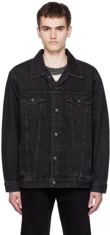 Photo: Levi's Black Button Denim Jacket