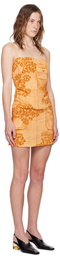 Acne Studios Orange Trompe L'œil Minidress