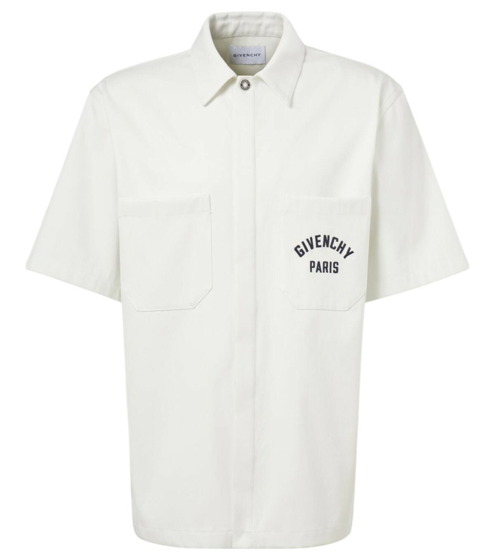 Photo: Givenchy Logo cotton bowling shirt