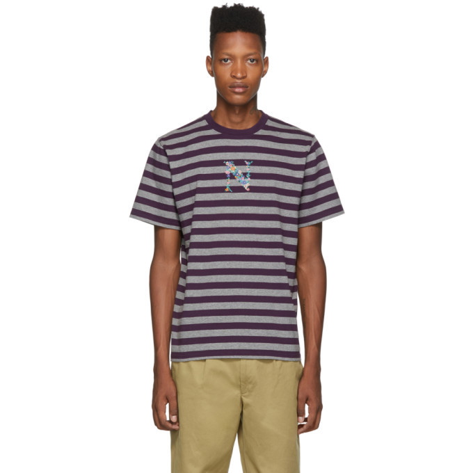 Photo: Noah NYC Purple and Grey Striped Bouquet T-Shirt